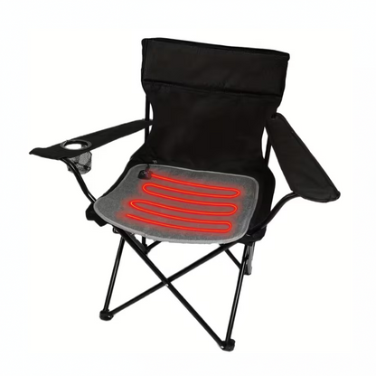 Podgrzewane Krzesło Kempingowe – Składane Outdoor – Zasilane USB