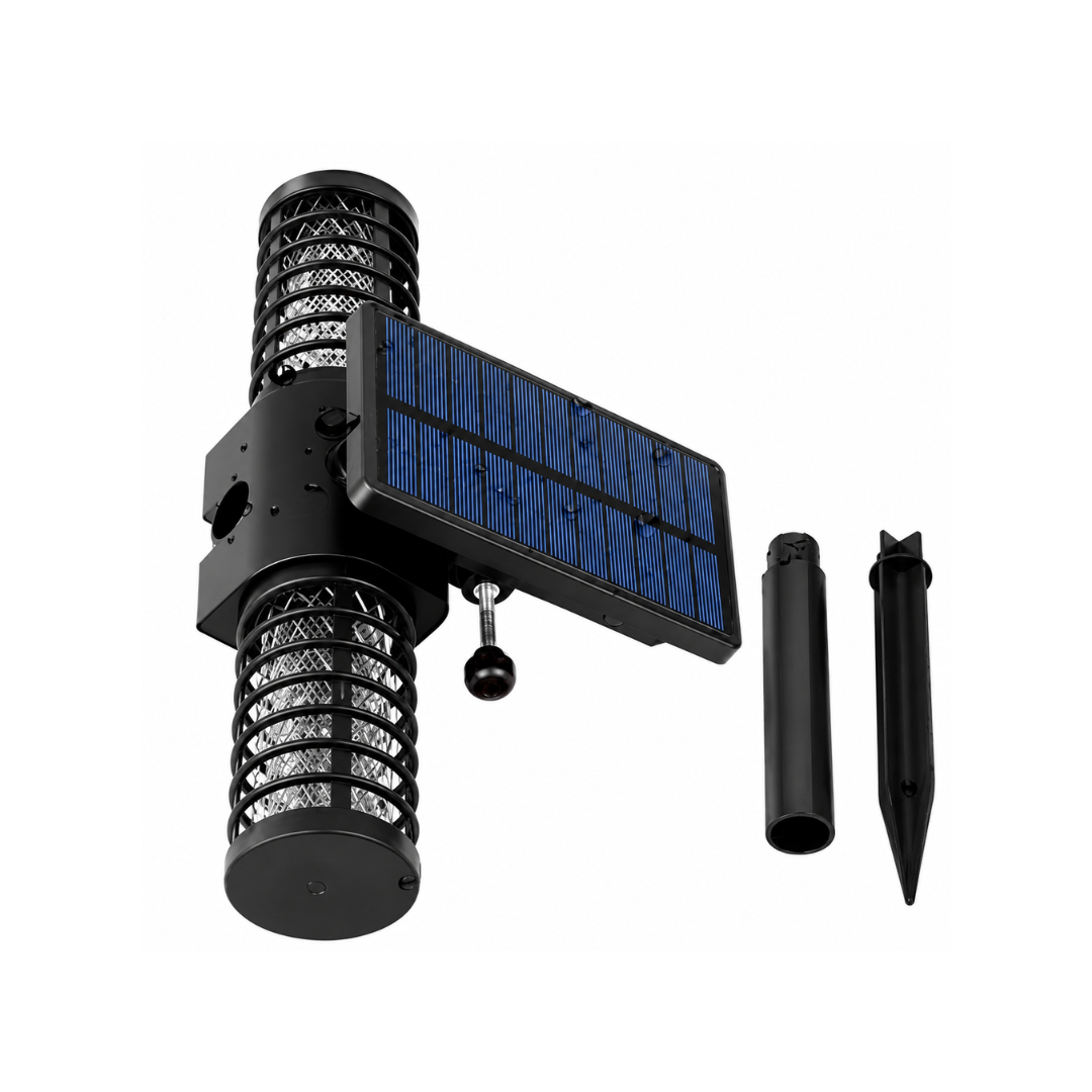 Solarna Lampa na Komary Zewnętrzna - Lampa Owadobójcza ze Szpikulcem - Wodoodporna UV