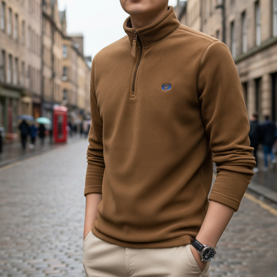 Polar męski half-zip z dwustronnego fleece