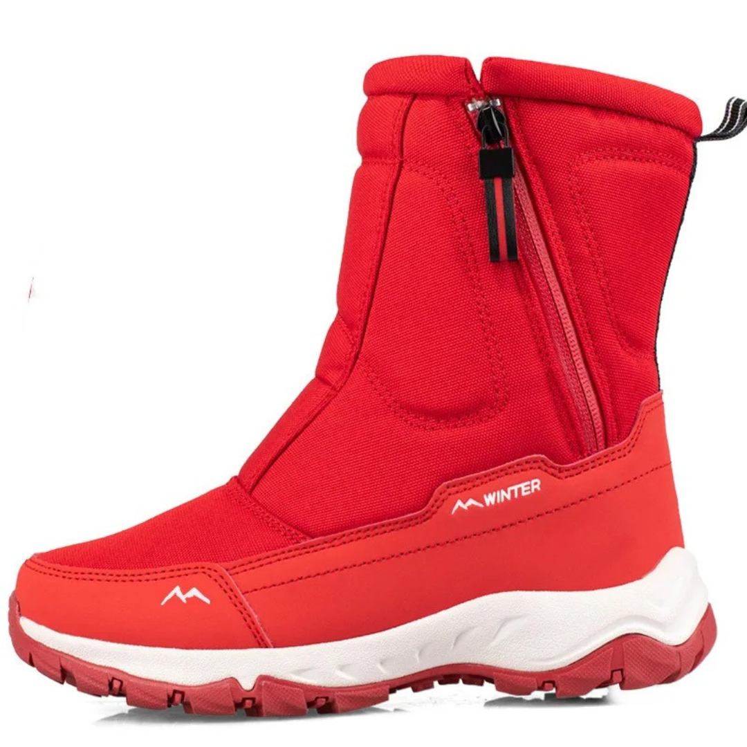 Buty zimowe damskie - Wodoodporne z tkaniny Oxford - Ocieplane