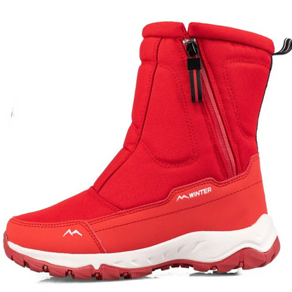 Buty zimowe damskie - Wodoodporne z tkaniny Oxford - Ocieplane