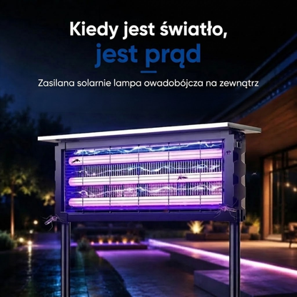 Solarna Lampa na Komary XXL - Trzy Świetlówki UV - Podwójne Ładowanie Wewnątrz i na Zewnątrz