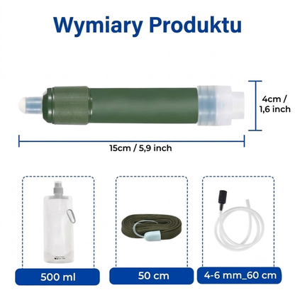 Filtr Wody Survivalowy 4000L – Przenośny Filtr Awaryjny do Wody