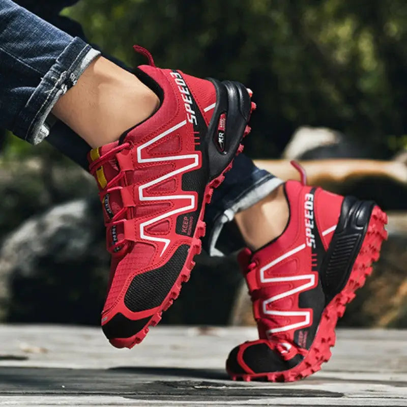 Lekkie, oddychające buty trekkingowe męskie z głębokim bieżnikiem