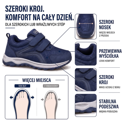 Buty ortopedyczne męskie na rzepy