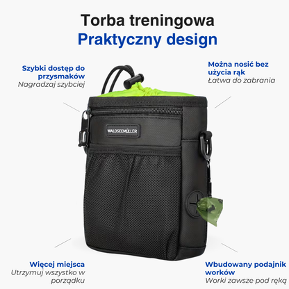 Torba na przysmaki dla psa – Przenośna saszetka treningowa – Z dozownikiem na woreczki