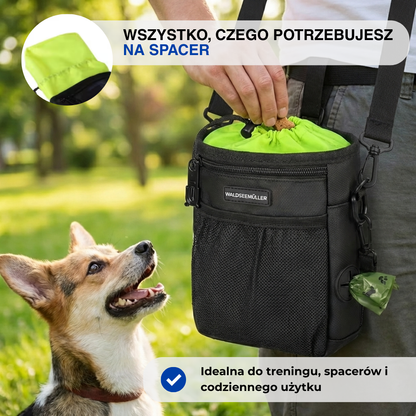 Torba na przysmaki dla psa – Przenośna saszetka treningowa – Z dozownikiem na woreczki