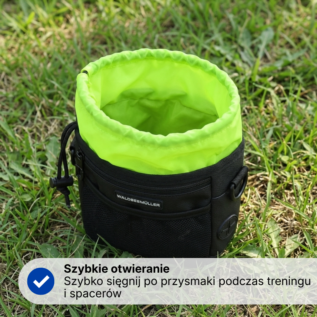 Torba na przysmaki dla psa – Przenośna saszetka treningowa – Z dozownikiem na woreczki