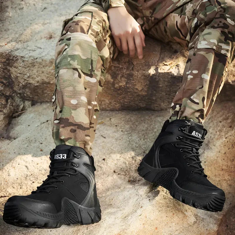 Lekkie buty taktyczne męskie z grubym bieżnikiem