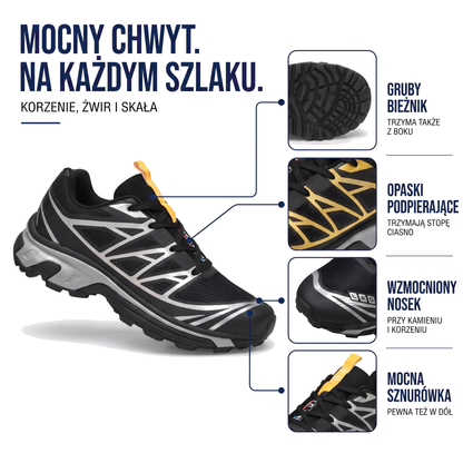 Buty trailowe damskie z amortyzacją i agresywnym bieżnikiem