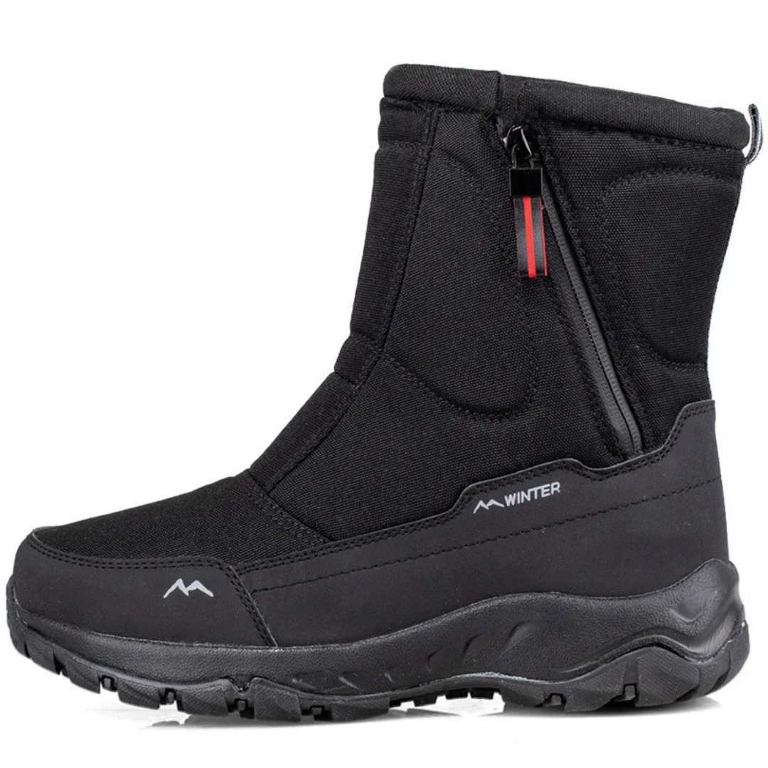 Buty zimowe damskie - Wodoodporne z tkaniny Oxford - Ocieplane