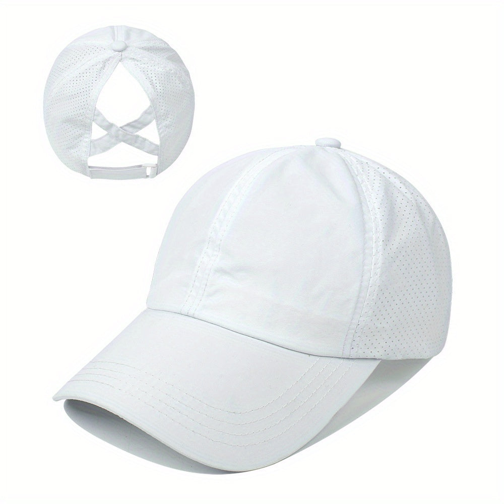 Czapka na Kucyk Unisex - Szybkoschnąca - Regulowana