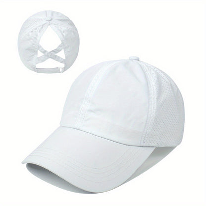 Czapka na Kucyk Unisex - Szybkoschnąca - Regulowana