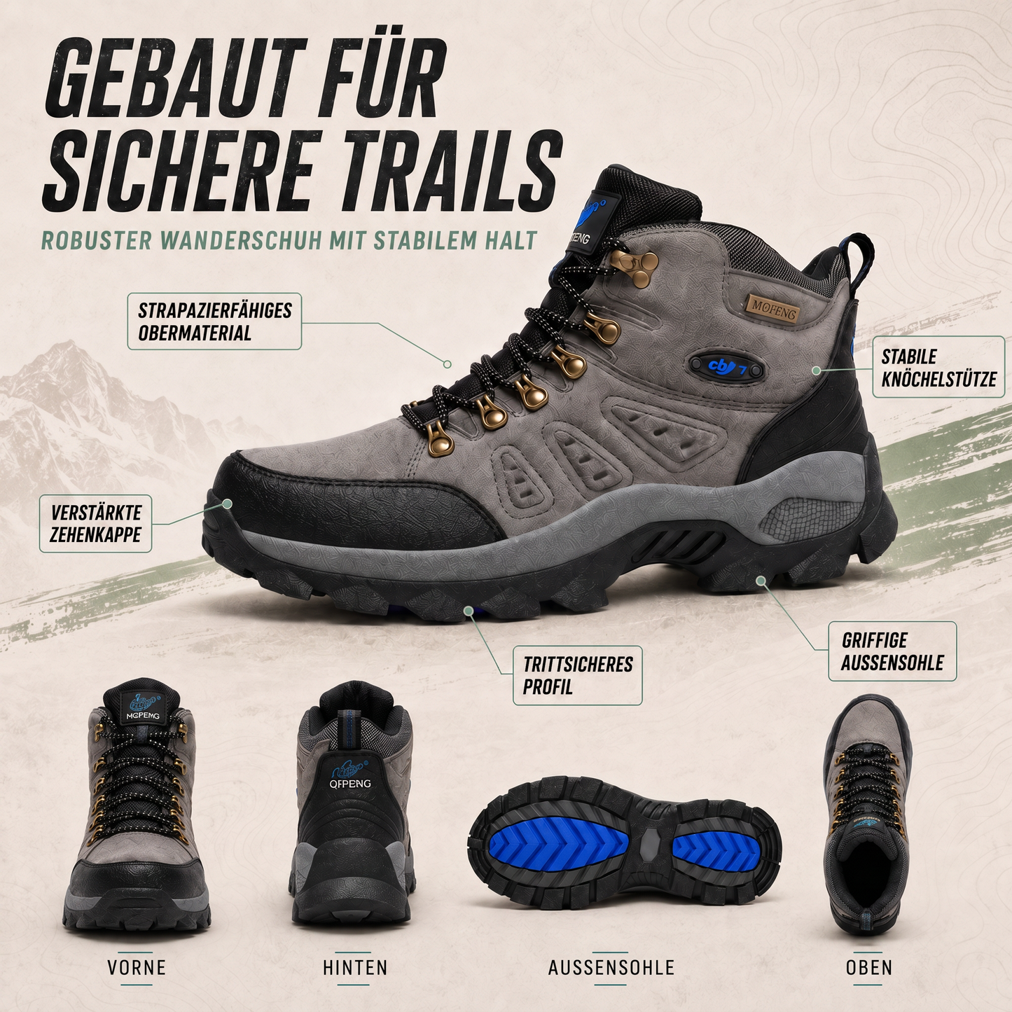 Buty trekkingowe męskie odporne na wodę
