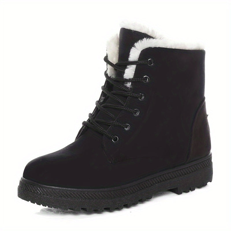 Buty zimowe damskie ocieplane, sznurowane