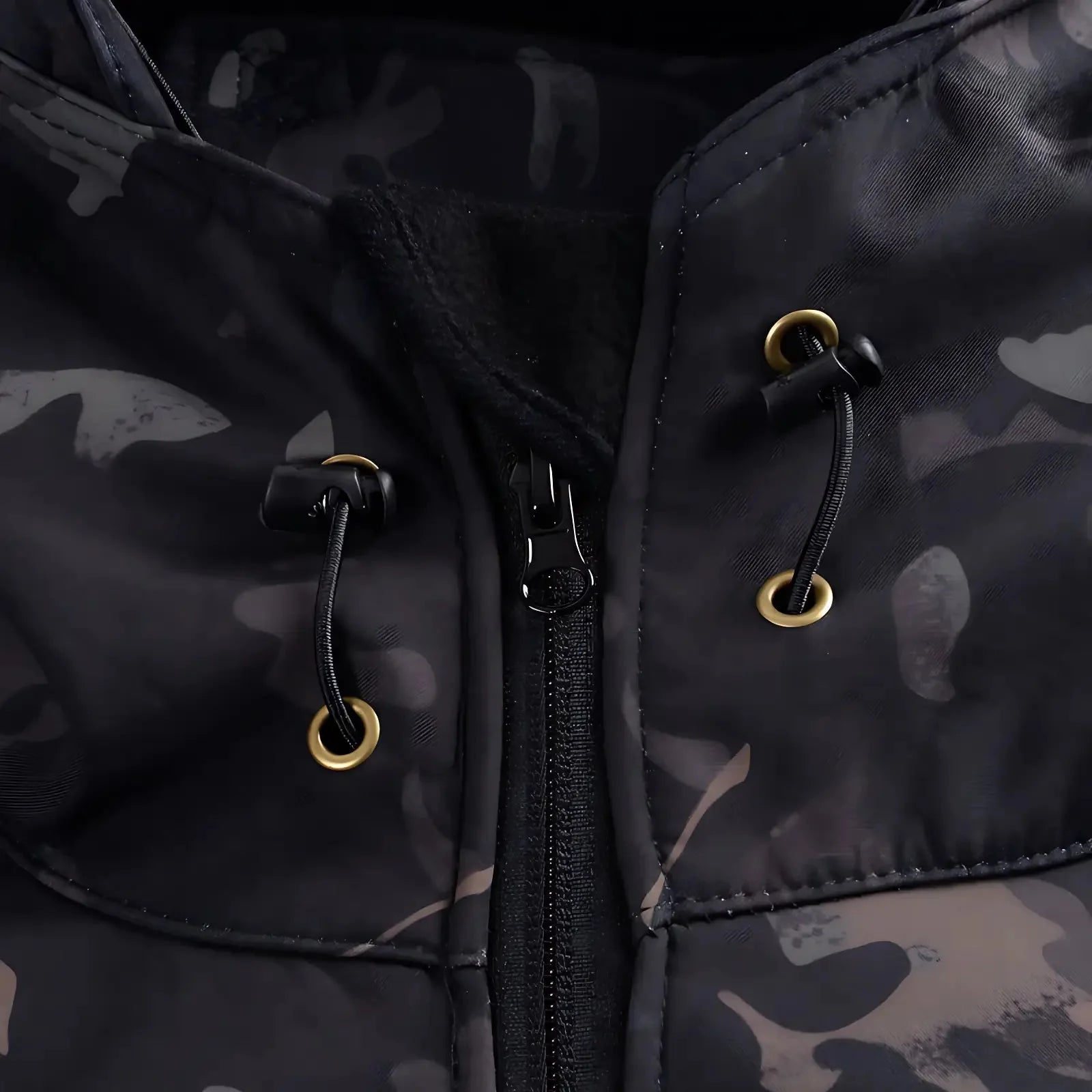 Kurtka softshell męska z polarową podszewką i taktycznym kapturem