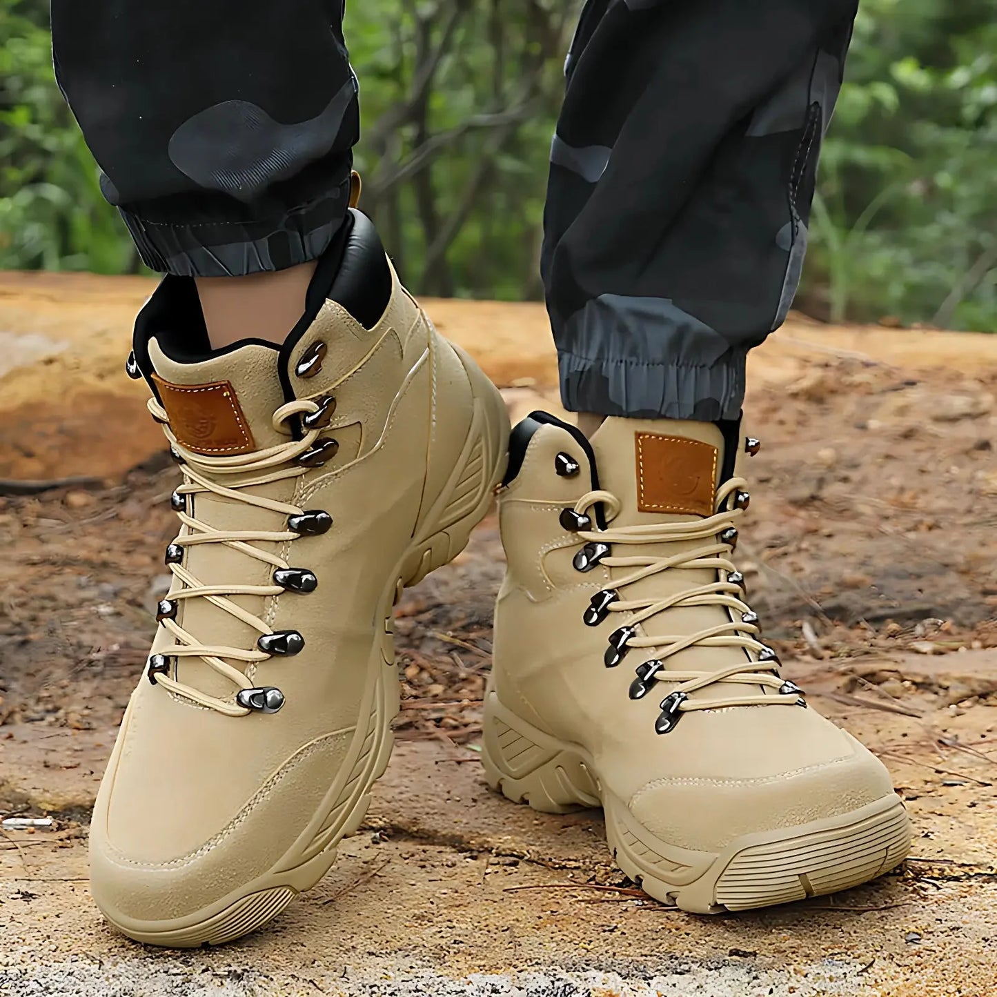 Buty trekkingowe męskie za kostkę z głębokim bieżnikiem