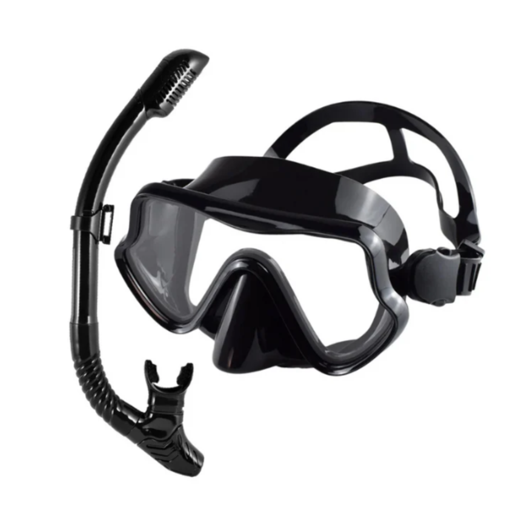 Zestaw do snorkelingu z maską – 180° widzenia HD, szkło hartowane, szczelny