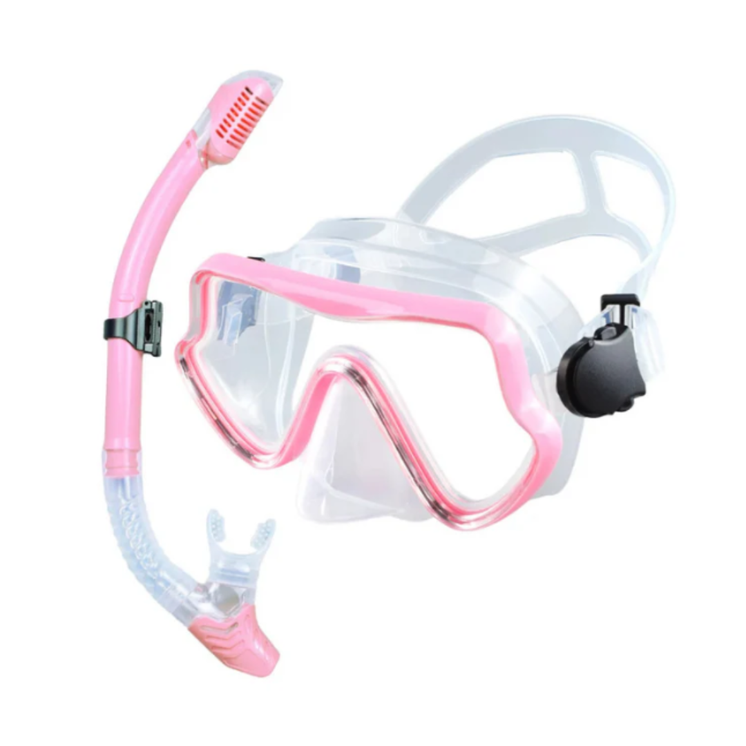 Zestaw do snorkelingu z maską – 180° widzenia HD, szkło hartowane, szczelny