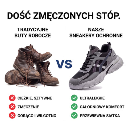 Lekkie buty robocze męskie z oddychającą siatką