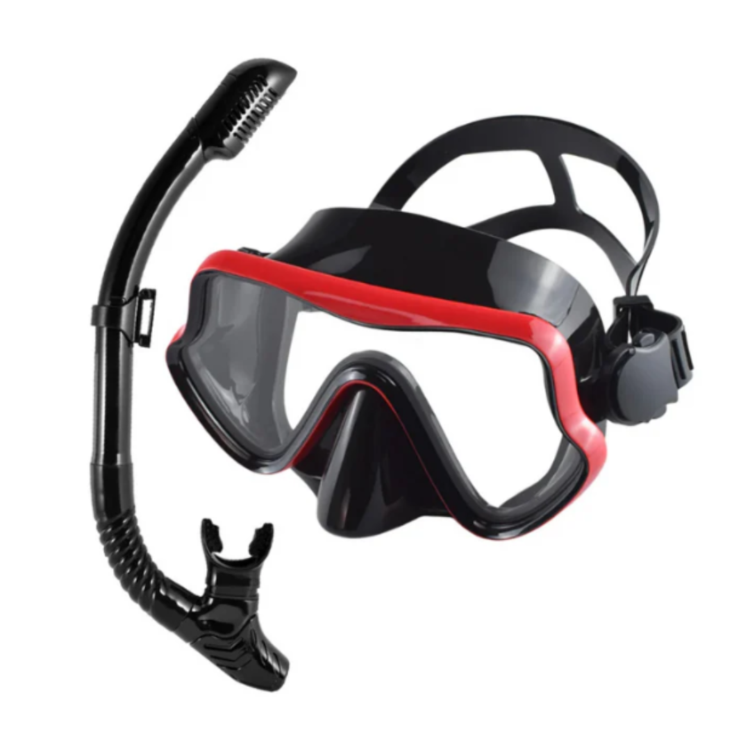 Zestaw do snorkelingu z maską – 180° widzenia HD, szkło hartowane, szczelny