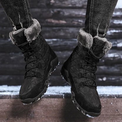 Wodoodporne buty zimowe męskie z wysoką cholewką