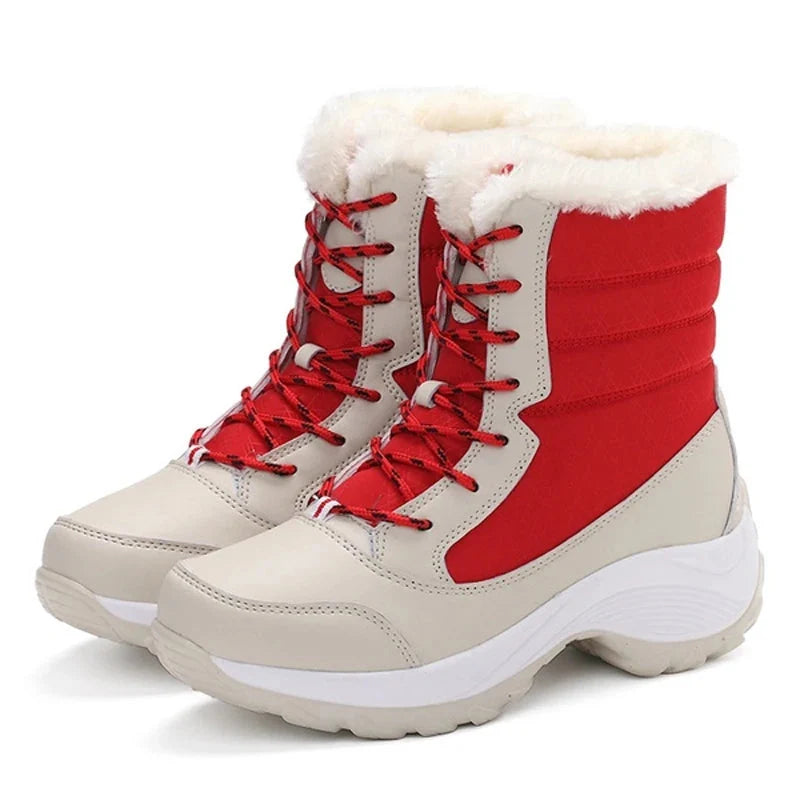 Buty zimowe damskie na platformie, wodoodporne