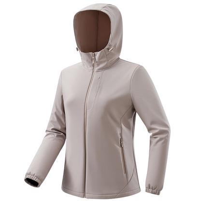 Kurtka jesienna damska softshell z polarową podszewką