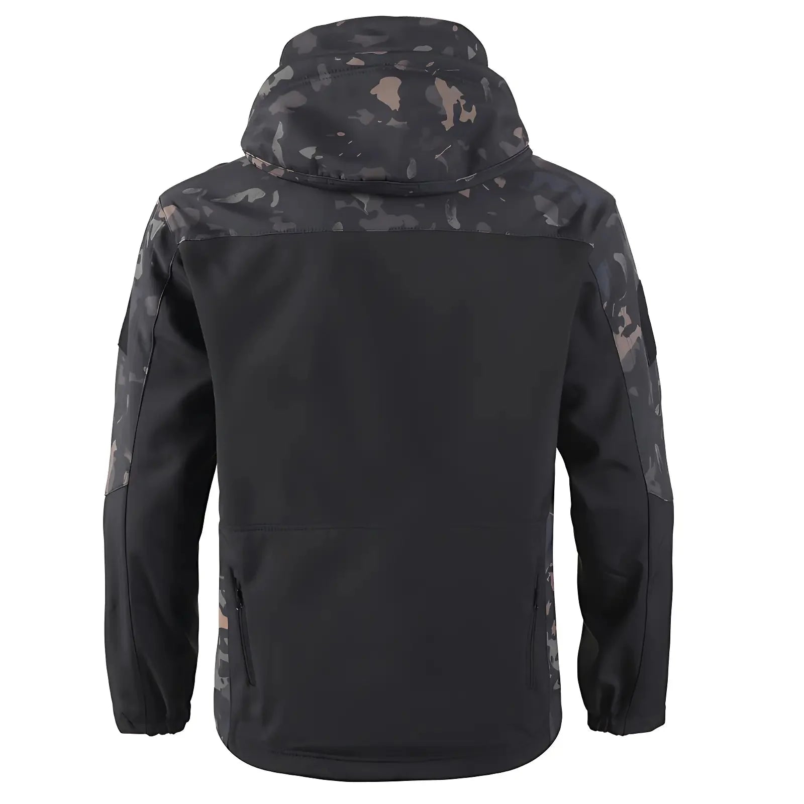 Kurtka softshell męska z polarową podszewką i taktycznym kapturem