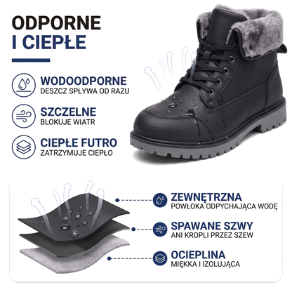 Buty zimowe męskie High-Top, wodoodporne