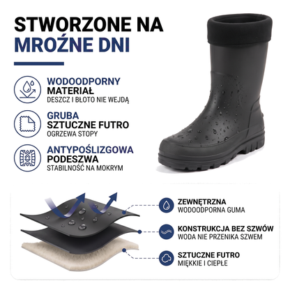 Kalosze męskie ocieplane – wodoodporna i ciepła