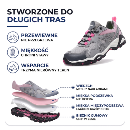 Buty trekkingowe damskie oddychające z amortyzowaną podeszwą