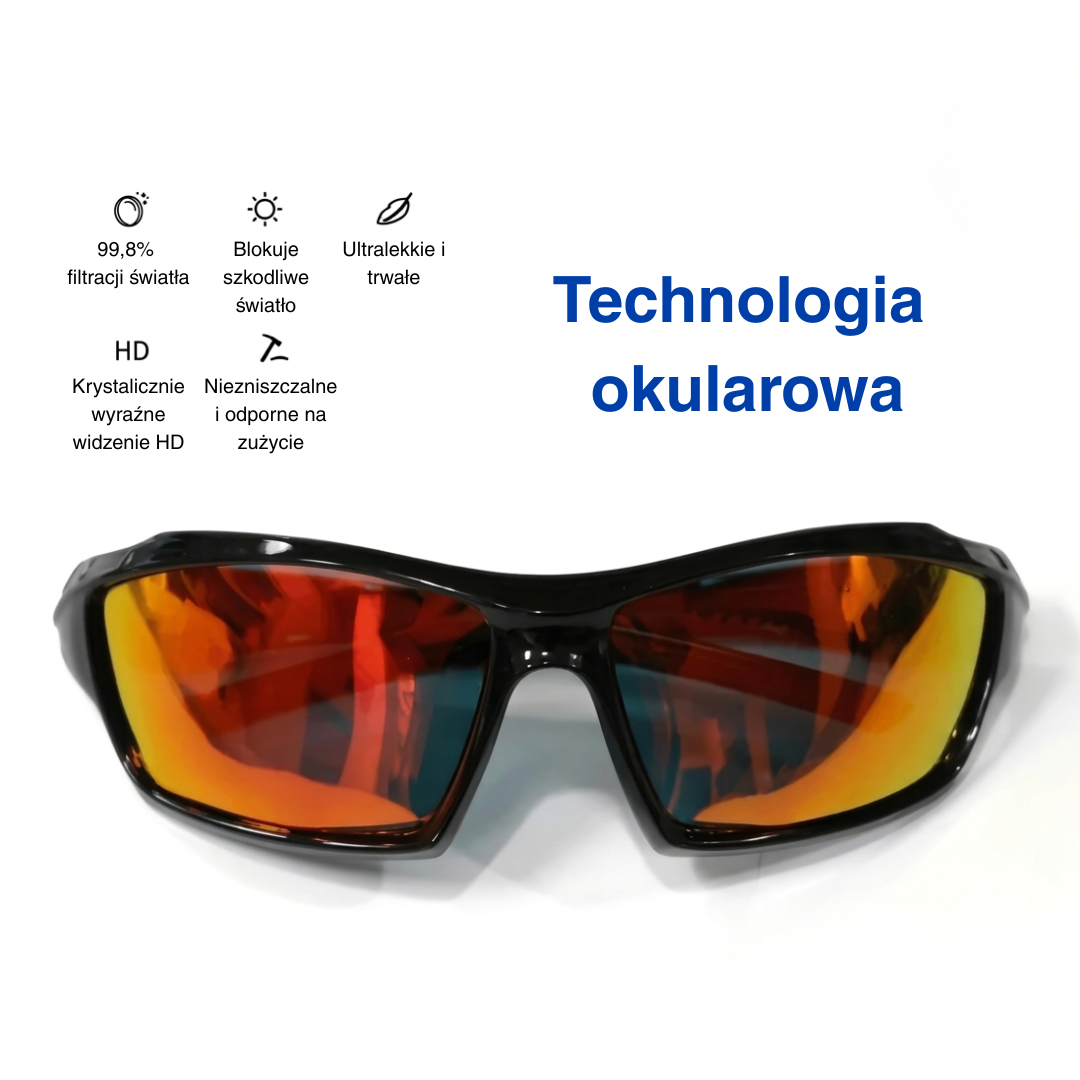 Okulary sportowe polaryzacyjne UV400 – soczewki HD, ultralekkie