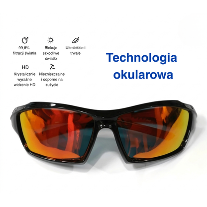 Okulary sportowe polaryzacyjne UV400 – soczewki HD, ultralekkie
