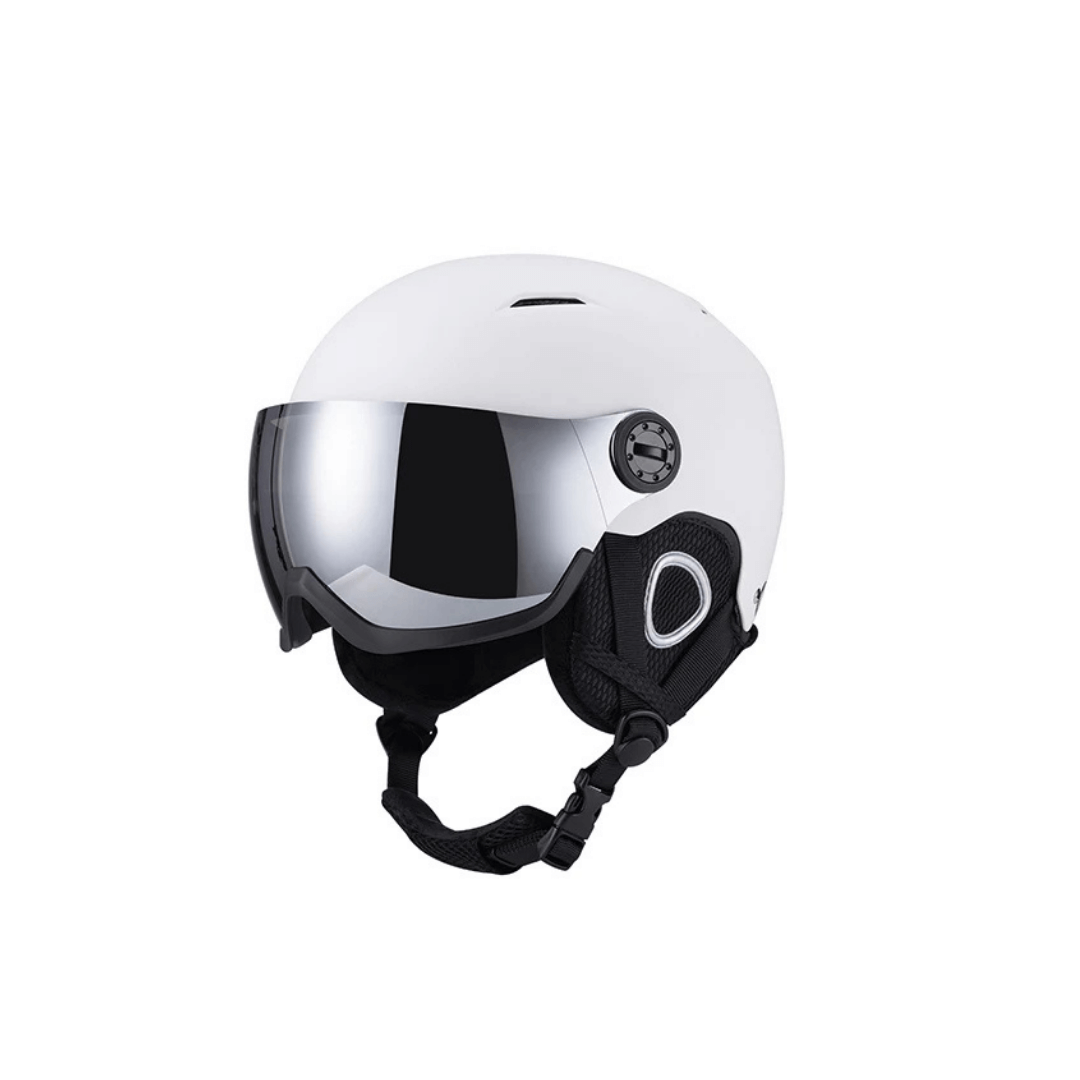 Kask narciarski z wizjerem i skorupą ABS