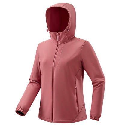 Kurtka jesienna damska softshell z polarową podszewką