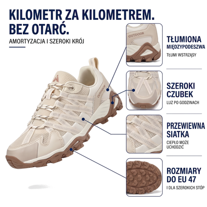 Buty trekkingowe męskie ze stabilną podeszwą profilowaną