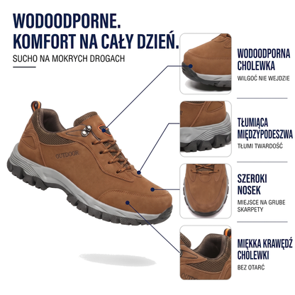 Wodoodporne buty trekkingowe męskie z amortyzowaną podeszwą