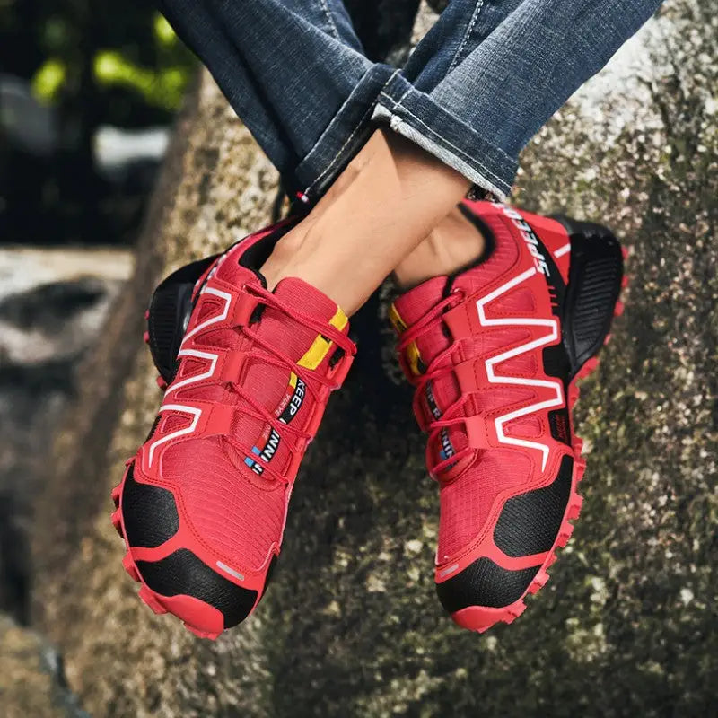 Lekkie, oddychające buty trekkingowe męskie z głębokim bieżnikiem