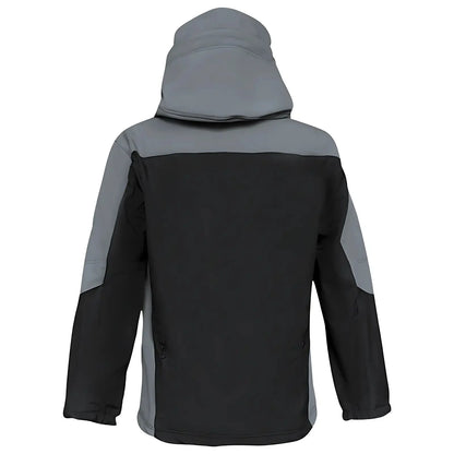 Kurtka softshell męska z polarową podszewką i taktycznym kapturem