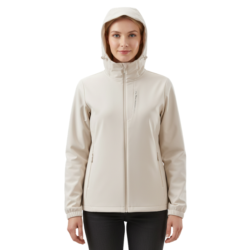 Kurtka jesienna damska softshell z polarową podszewką