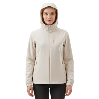 Kurtka jesienna damska softshell z polarową podszewką