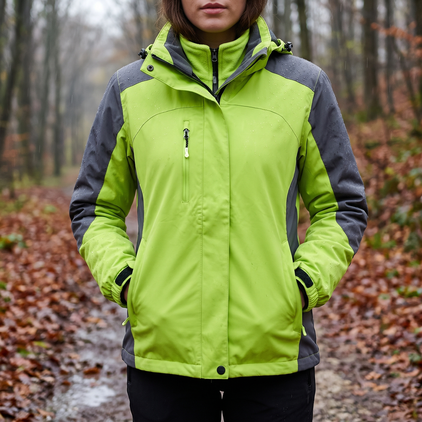Kurtka trekkingowa damska 3w1 wodoodporna