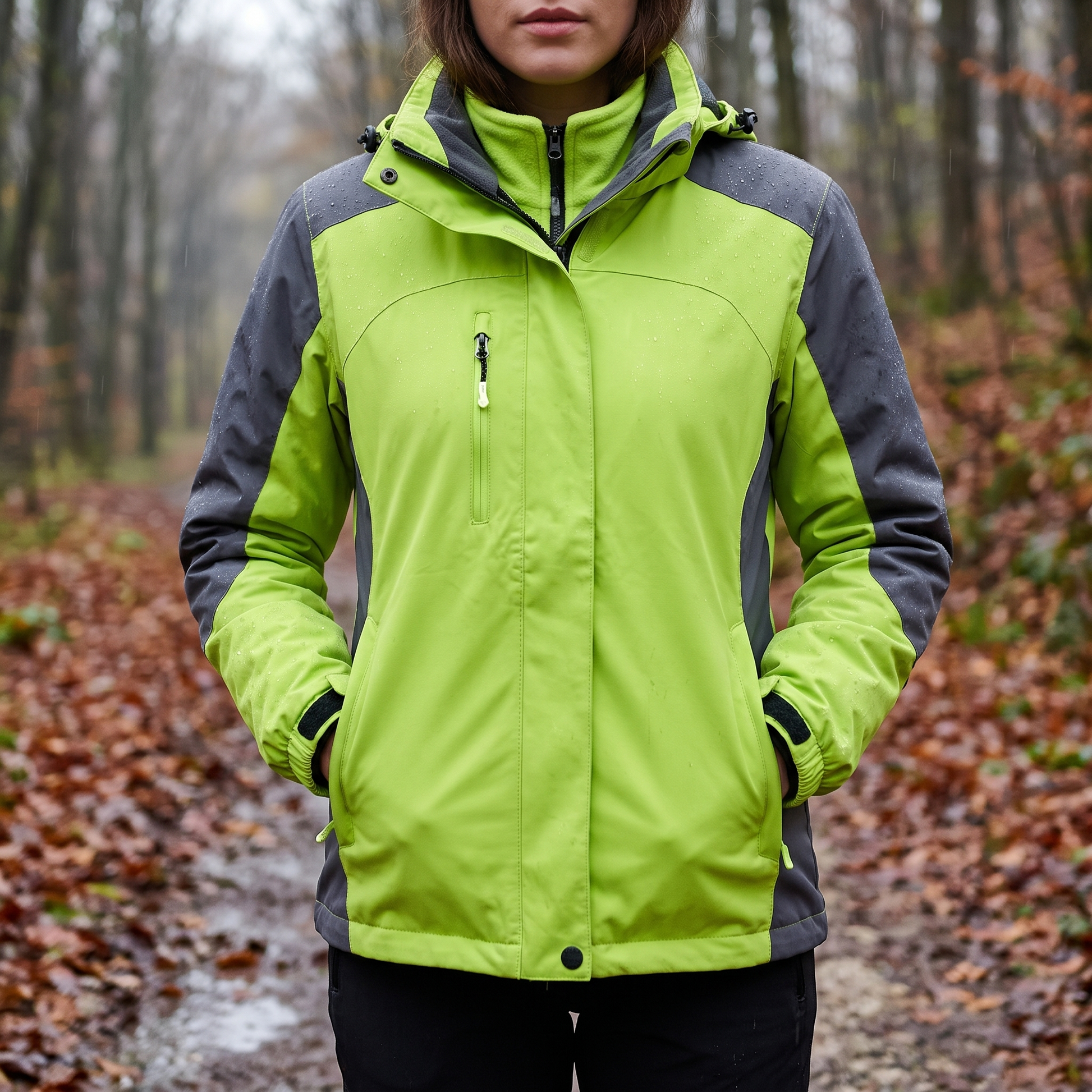 Kurtka trekkingowa damska 3w1 wodoodporna