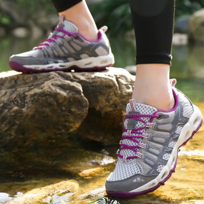 Letnie buty trekkingowe damskie z przewiewną siateczką