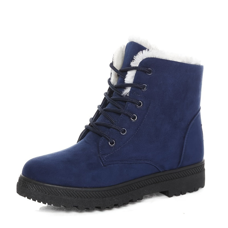 Buty zimowe damskie ocieplane, sznurowane