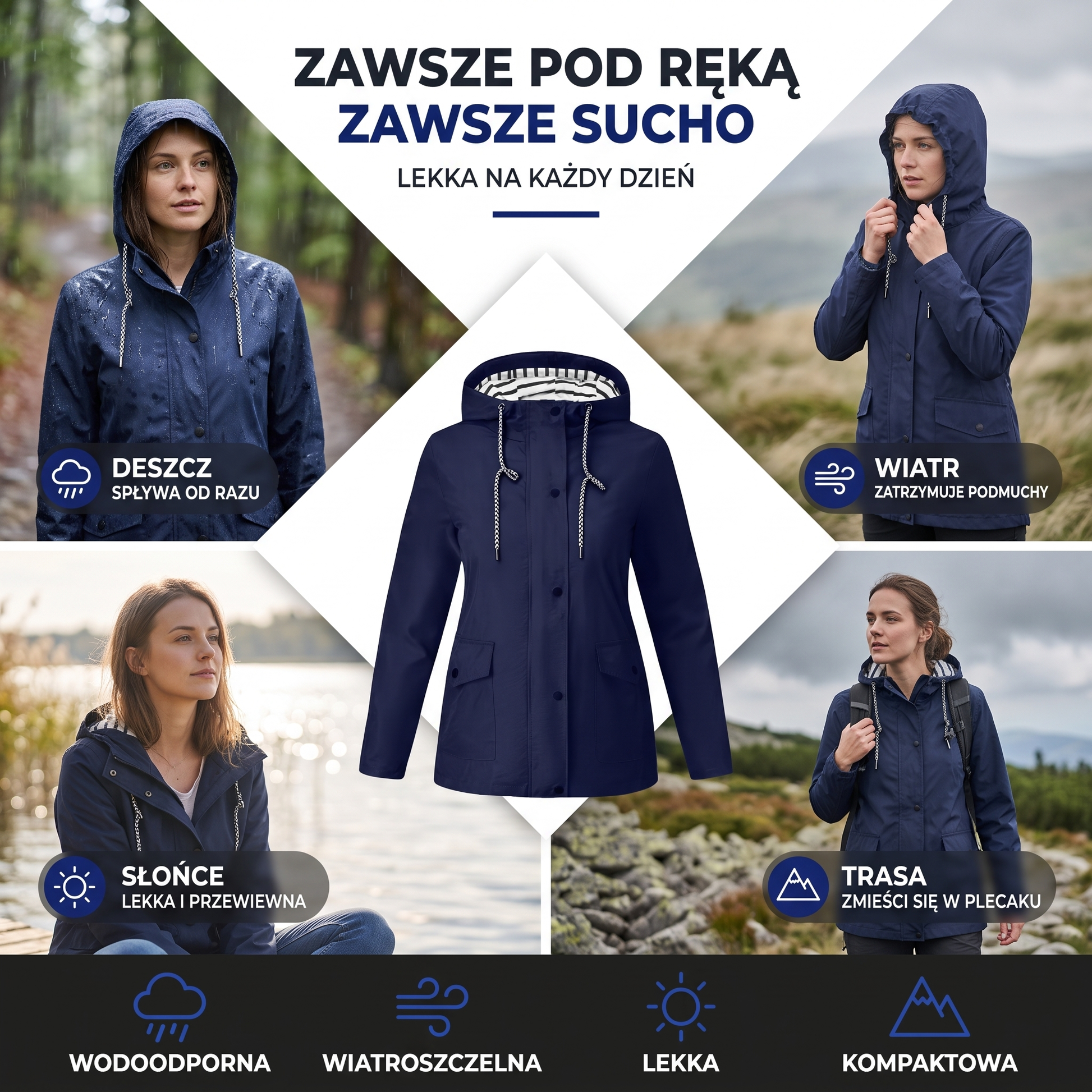 Kurtka przejściowa damska - ochrona w każdą pogodę