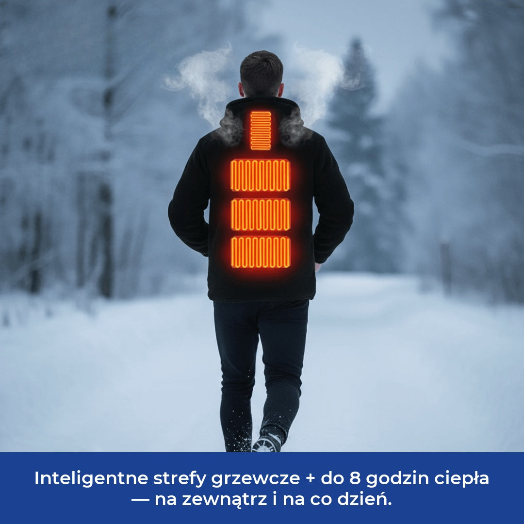 Bluza ogrzewana z trzema strefami grzewczymi — USB