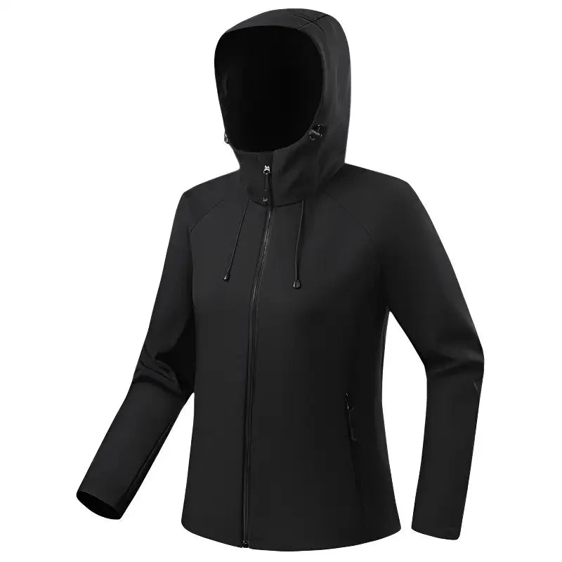 Kurtka jesienna damska z polarową podszewką i regulowanym kapturem