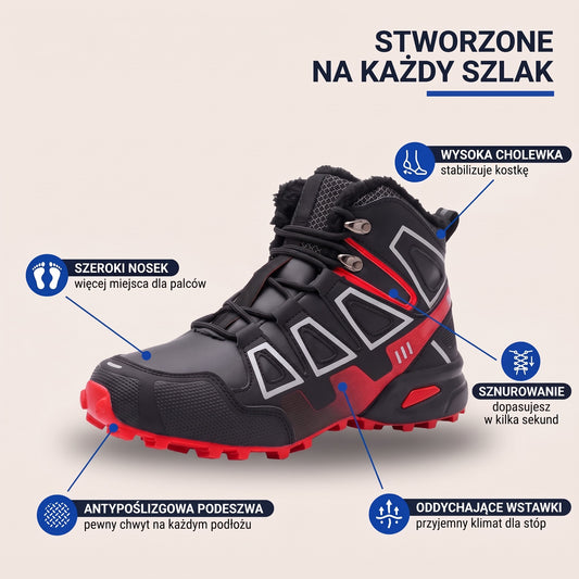 Uniseksowe buty trekkingowe z antypoślizgową podeszwą – najważniejsze cechy